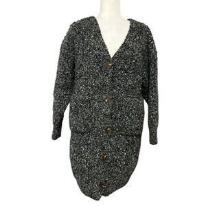 Salt & Pepper Knit Long Sleeve Sweater